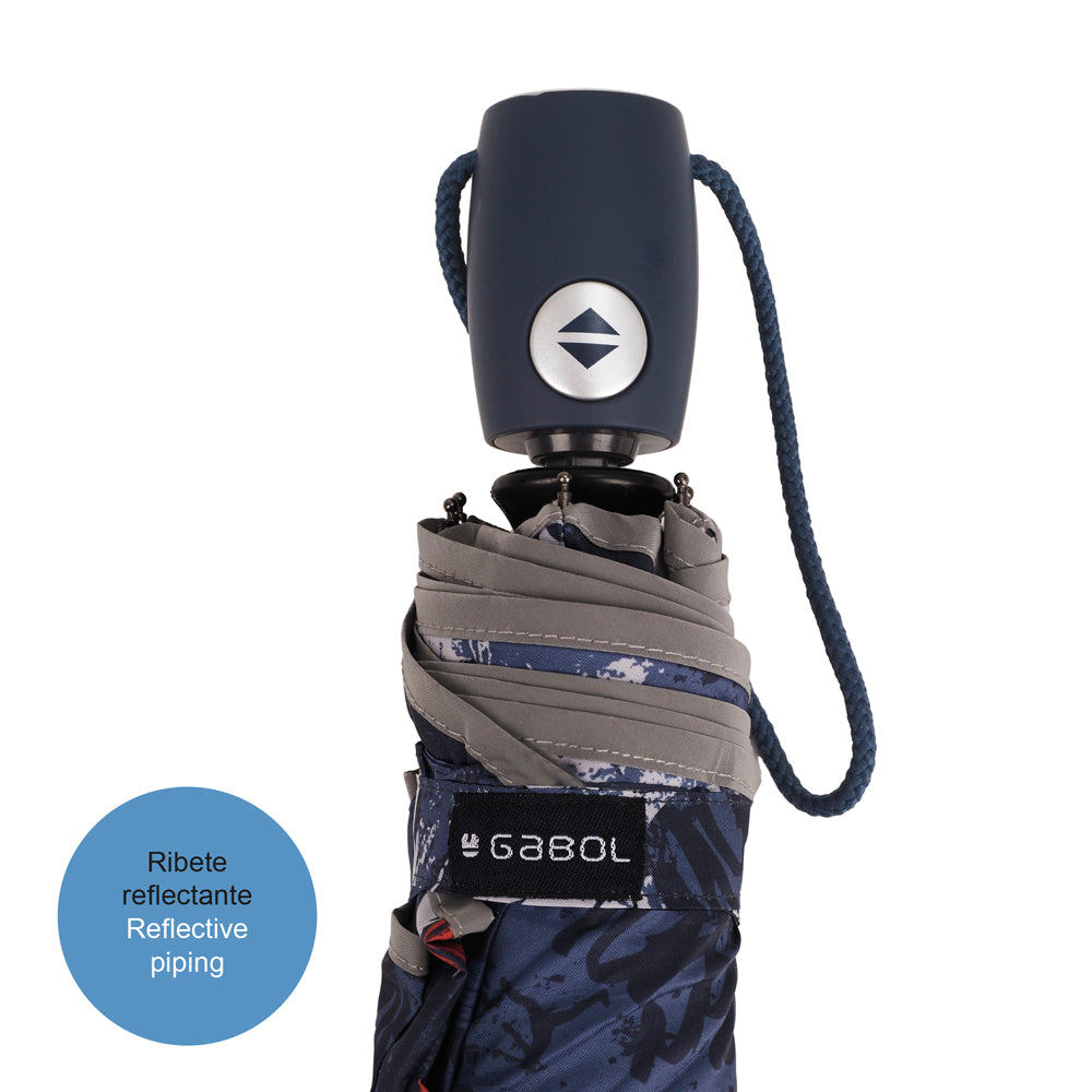 Paraguas plegable Gabol Dash en color azul marino, imagen 3