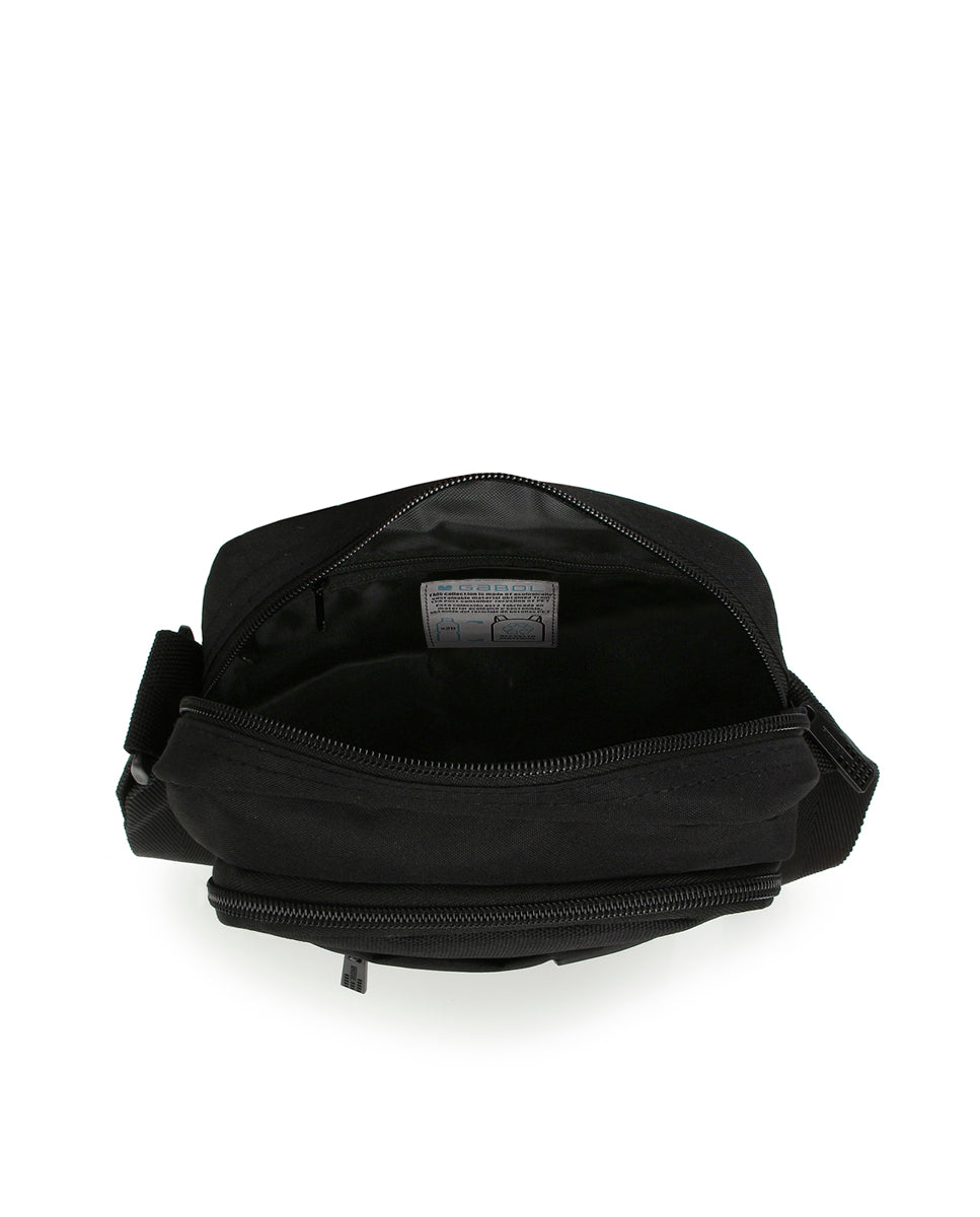 Bandolera 2 compartimentos Gabol Crony Eco en color negro, imagen 4