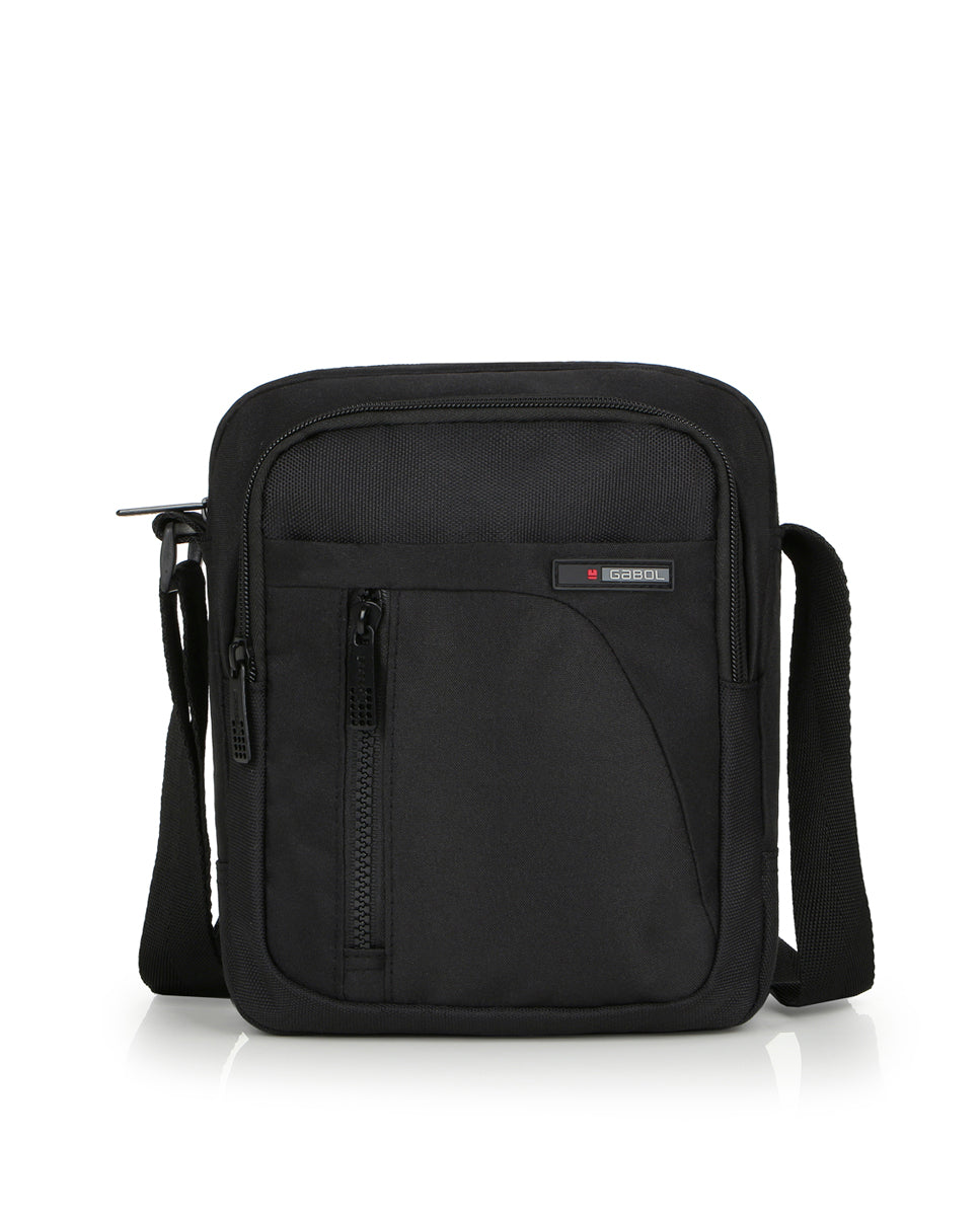 Bandolera 2 compartimentos Gabol Crony Eco en color negro