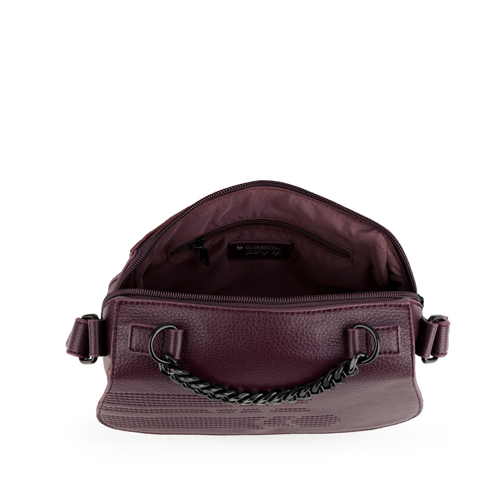Bolso pequeño Gabol Olivia en color burdeos, imagen 4