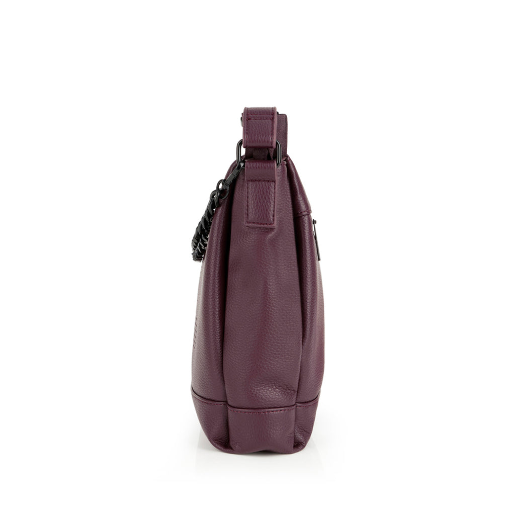 Bolso tres compartimentos Gabol Olivia en color burdeos, imagen 2