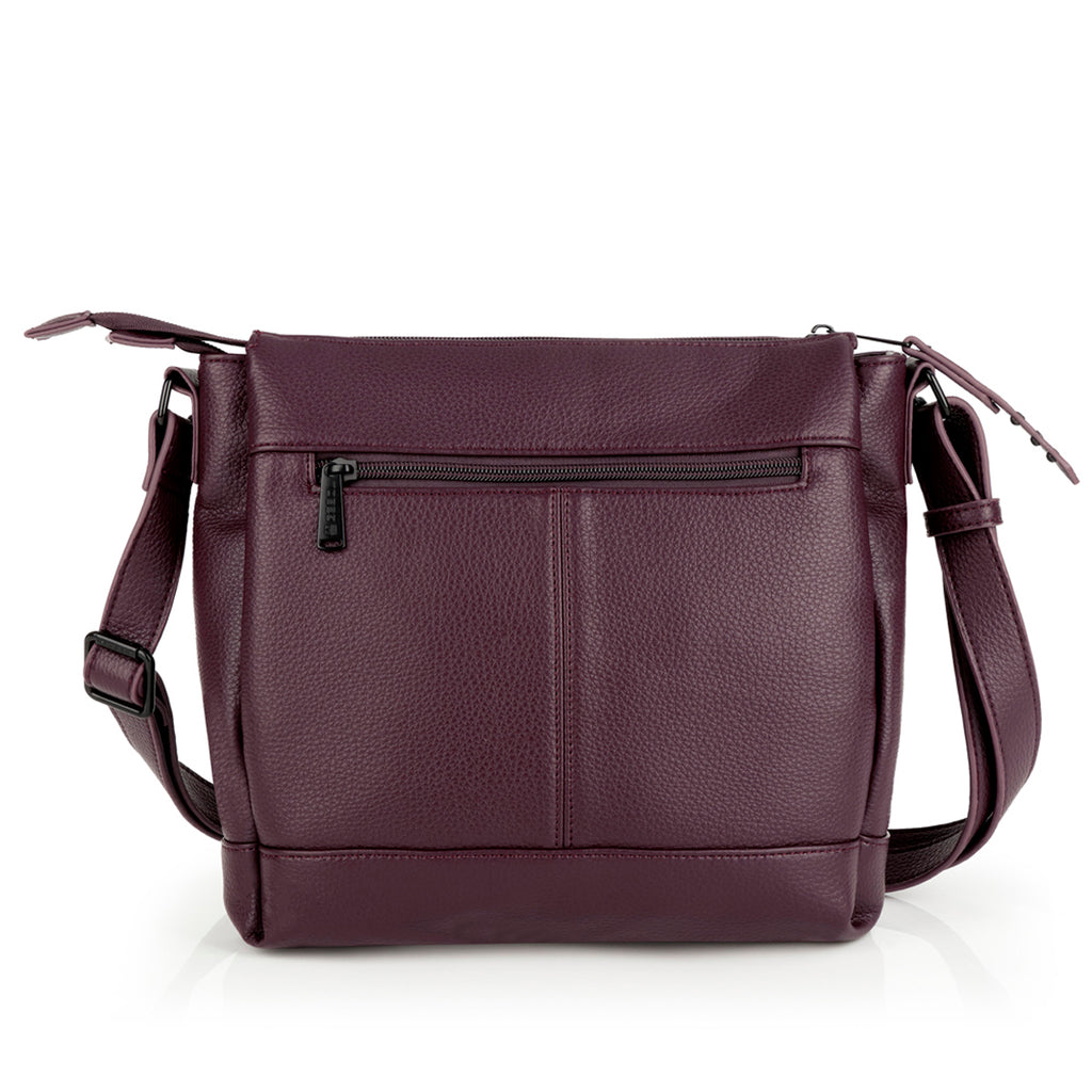 Bolso tres compartimentos Gabol Olivia en color burdeos, imagen 3