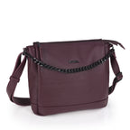 Bolso tres compartimentos Gabol Olivia en color burdeos, imagen 5