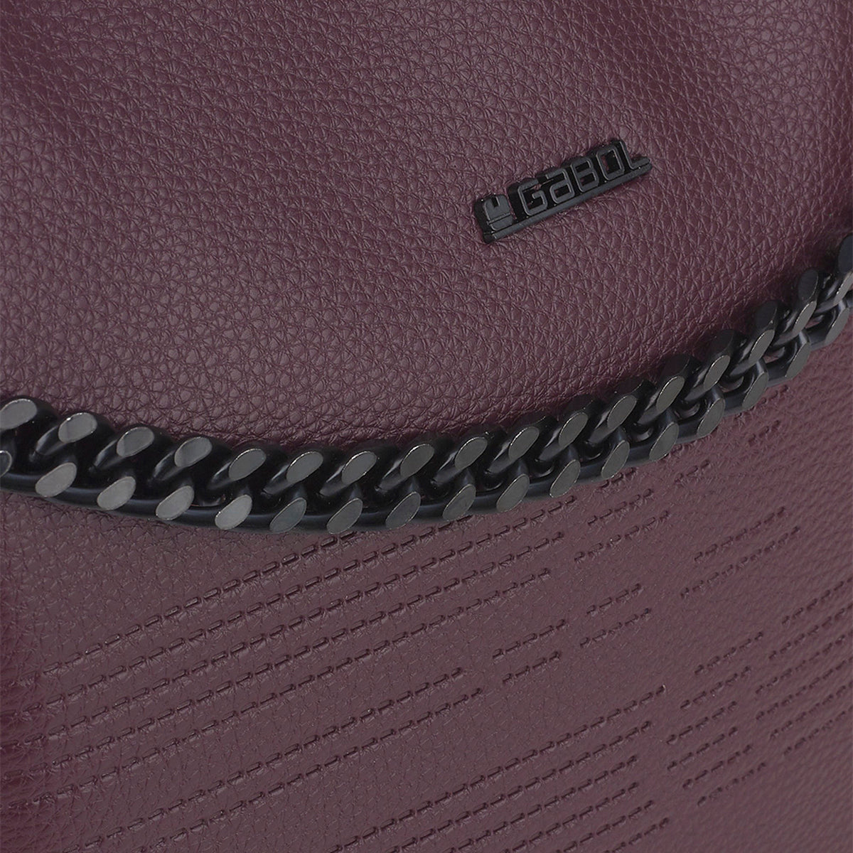 Bolso tres compartimentos Gabol Olivia en color burdeos, imagen 6
