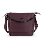 Bolso tres compartimentos Gabol Olivia en color burdeos