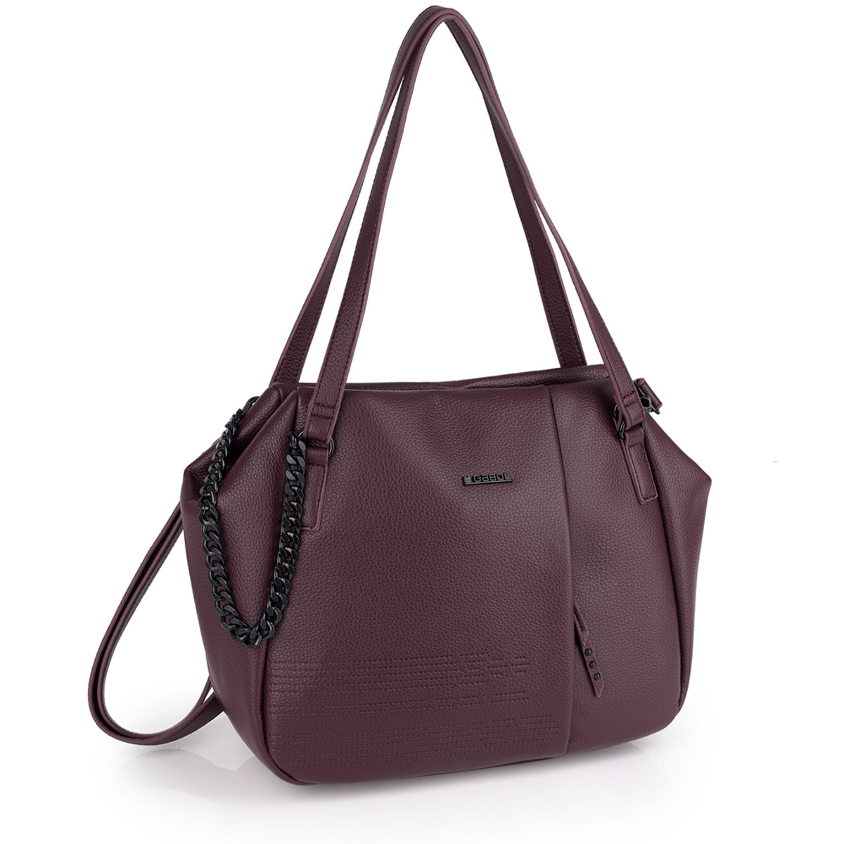 Bolso grande Gabol Olivia en color burdeos / rojo, imagen 4