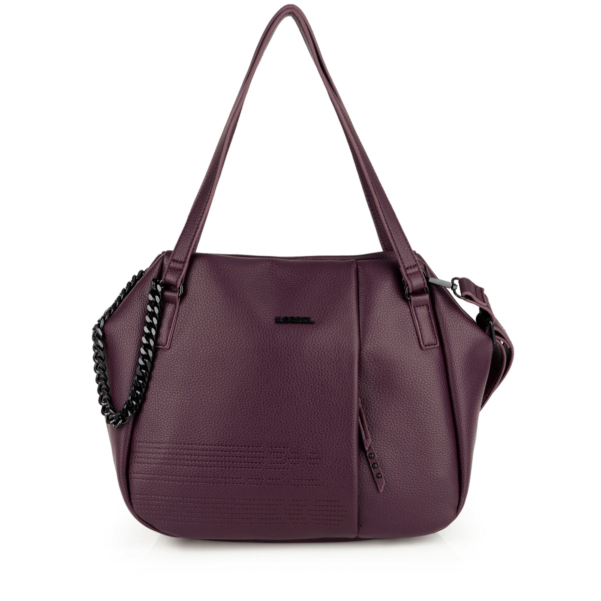 Bolso grande Gabol Olivia en color burdeos / rojo
