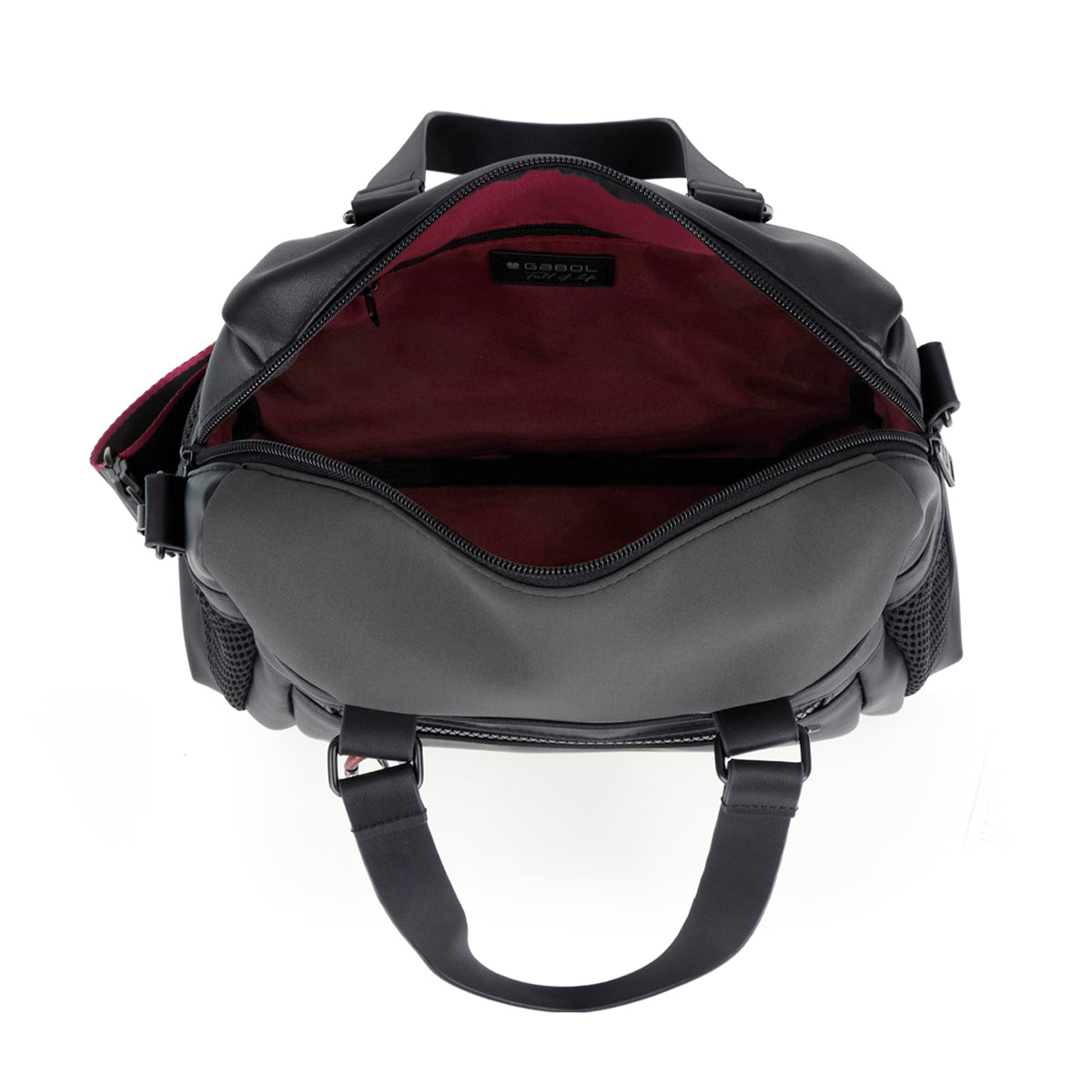 Bolso doble asa Gabol Nicole en color negro, imagen 4