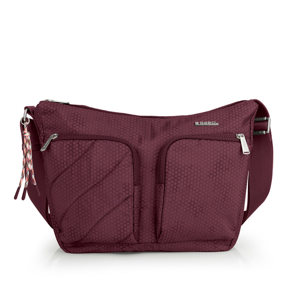 Bolso 2 compartimentos Gabol Aitana en color burdeos / rojo