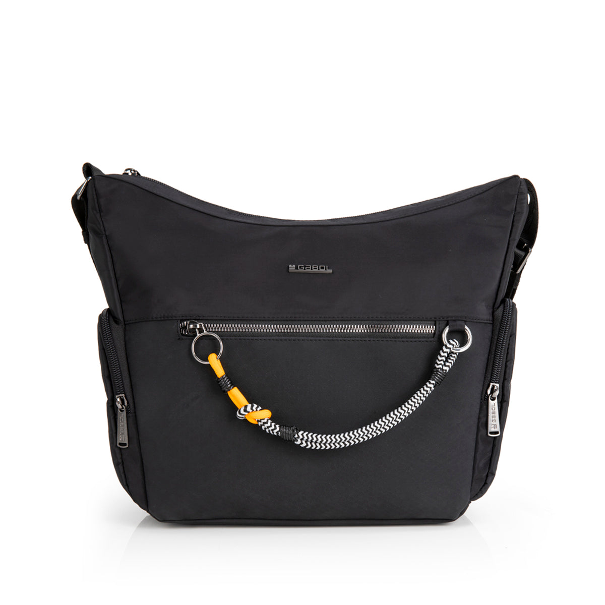 Bolso góndola clásico Gabol Aisha en color negro