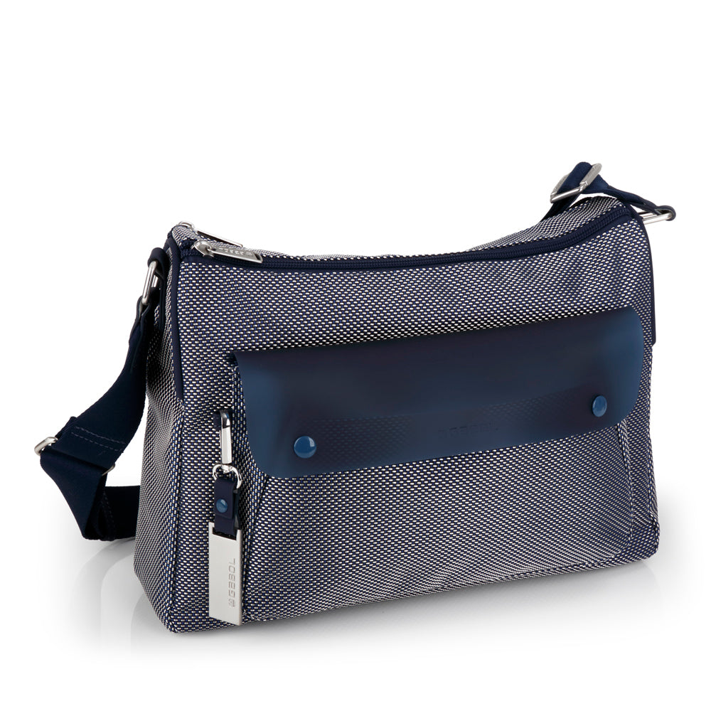 Bolso mediano 2 compartimentos Gabol Pamela en color azul, imagen 5