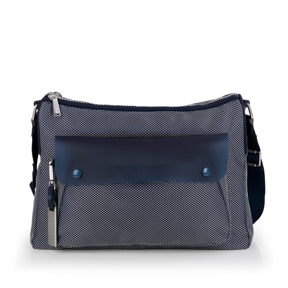 Bolso mediano 2 compartimentos Gabol Pamela en color azul