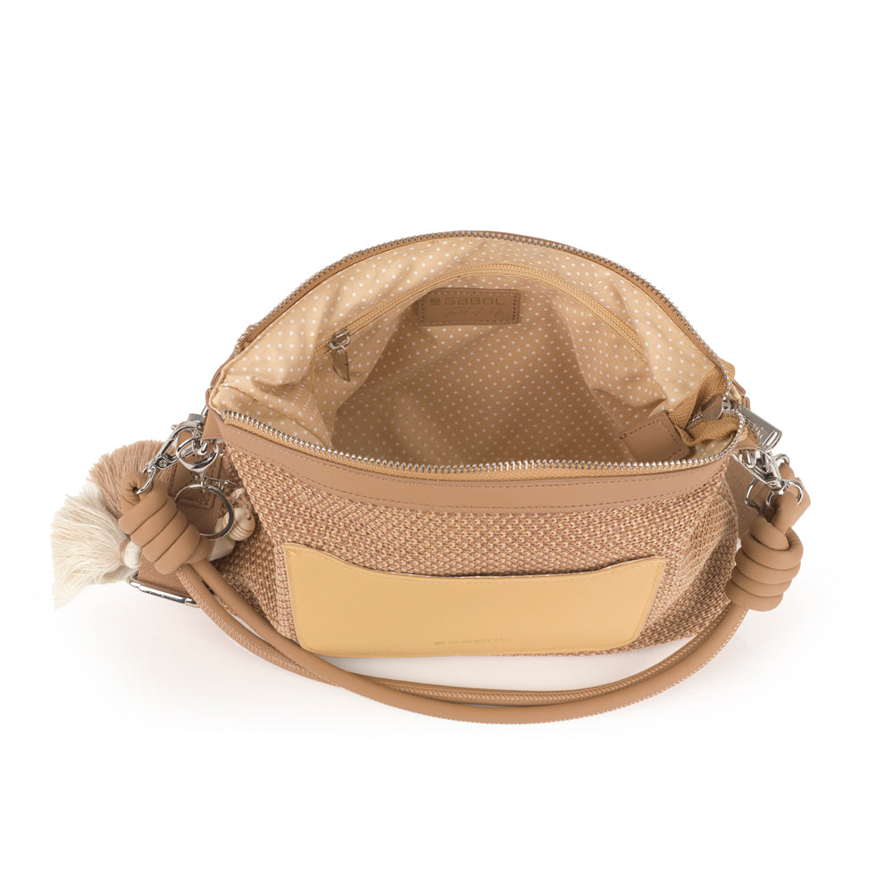 Bolso de hombro Gabol Dolce en color amarillo, imagen 4