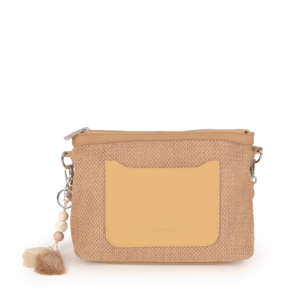 Bolso de hombro Gabol Dolce en color amarillo