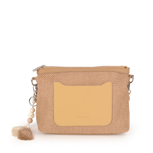 Bolso de hombro Gabol Dolce en color amarillo