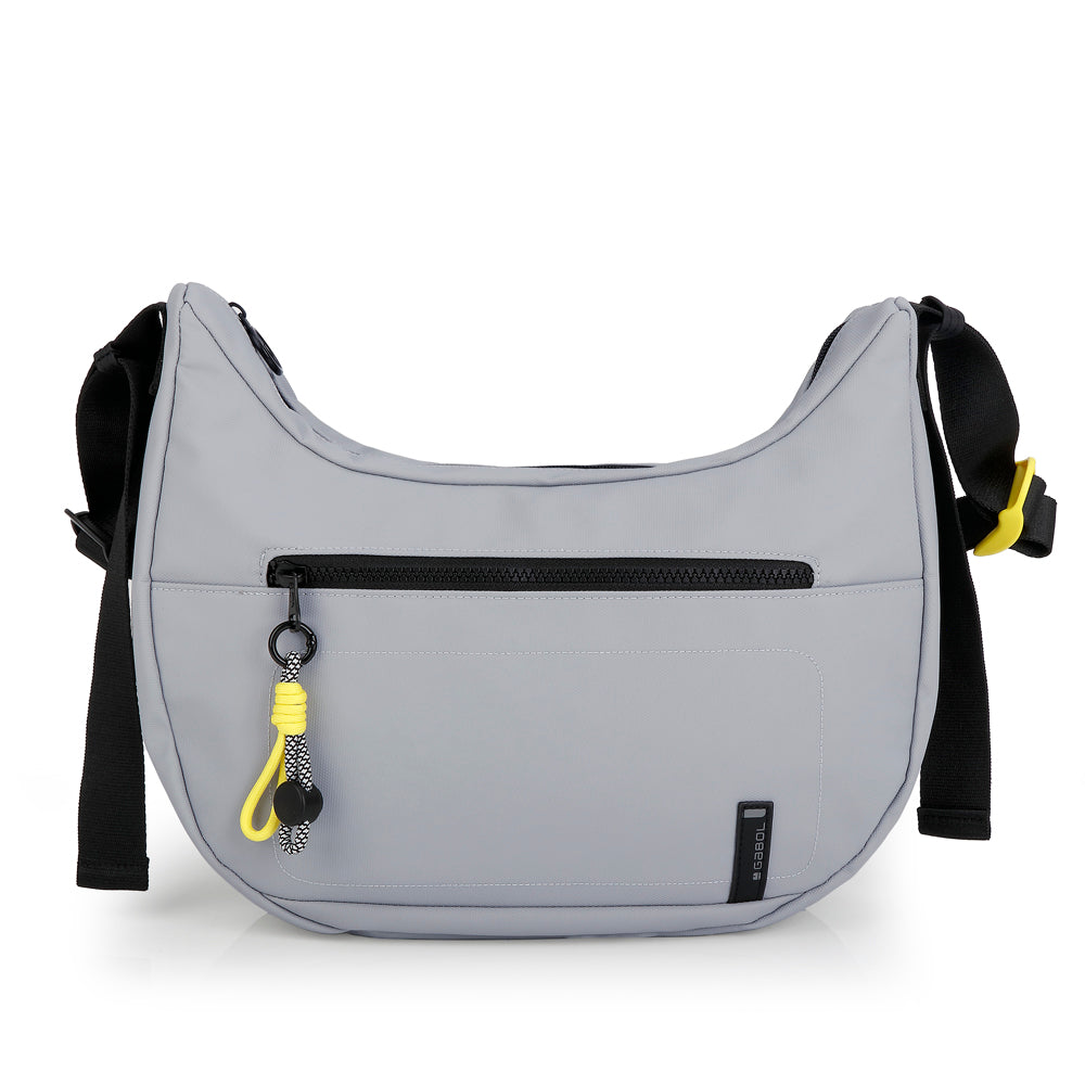 Bolso media luna Gabol Leire en color gris