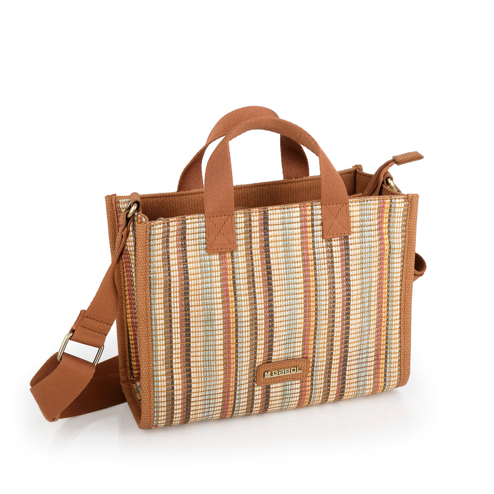 Bolso tote pequeño Gabol Amore en color marrón, imagen 5