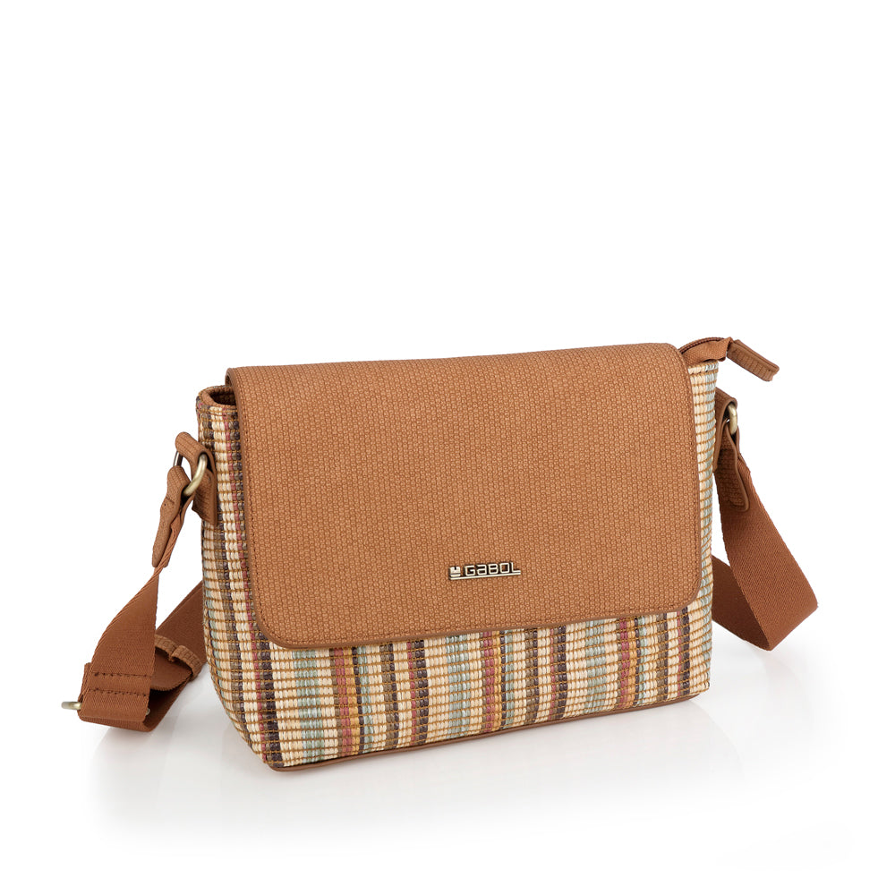 Bolso con solapa Gabol Amore en color marrón, imagen 5