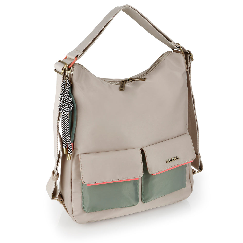 Bolso-mochila Gabol Nayade en color beige, imagen 5