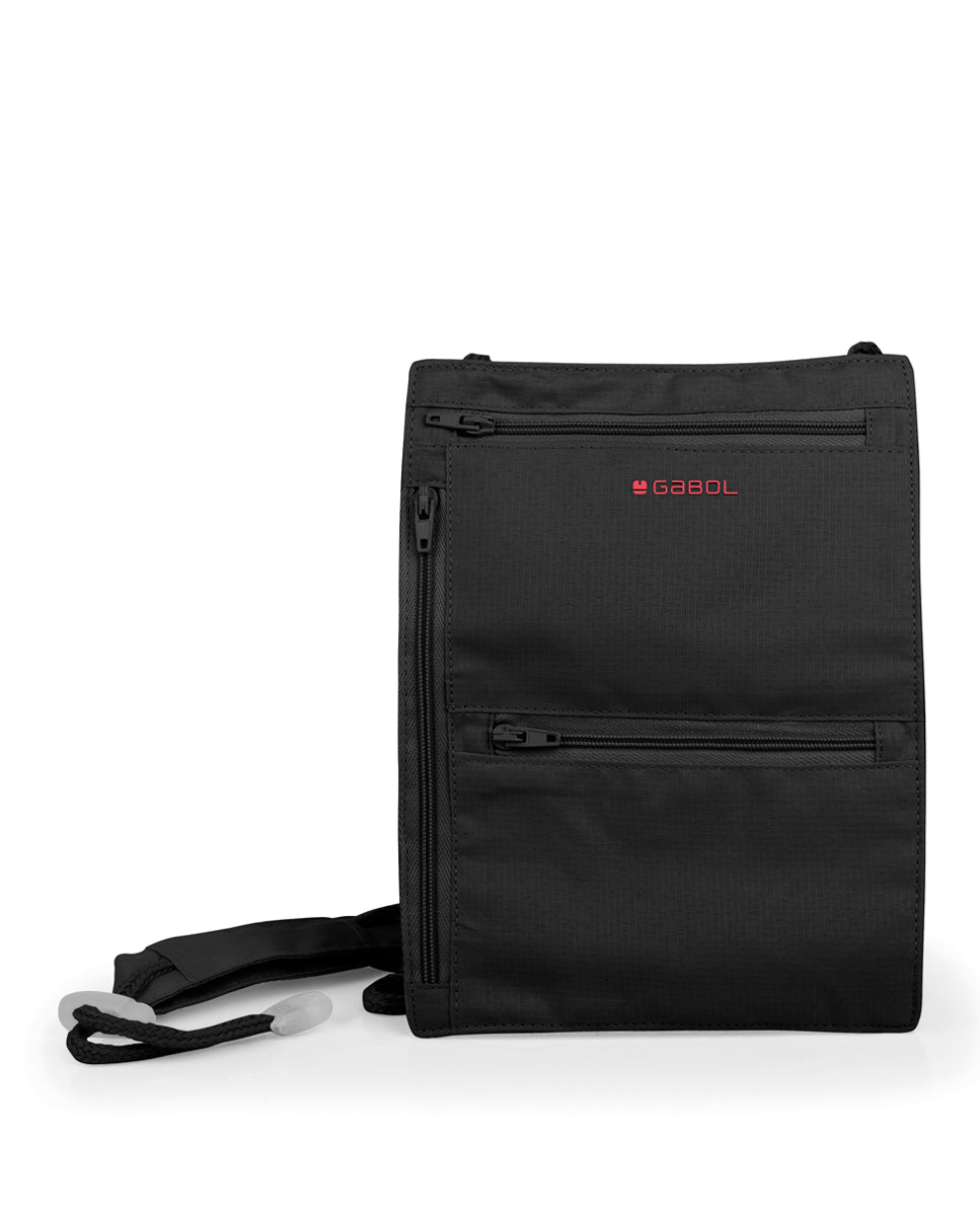 Billetero plano Gabol Accessories Travel en color negro