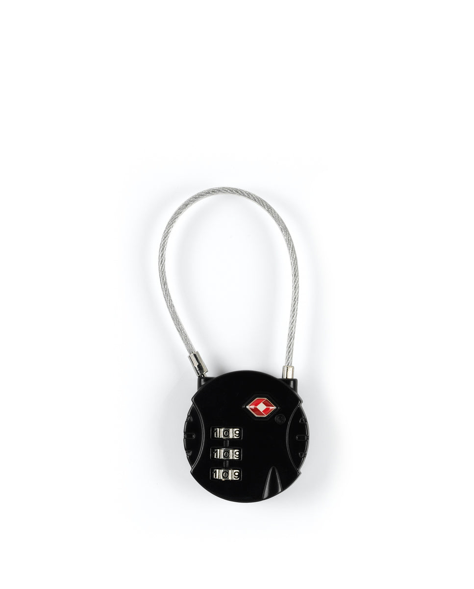 Candado TSA combinación redondo Gabol Accessories Travel en color negro